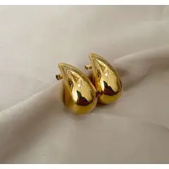 GENERICO - Aretes Bottega Gota en Acero Inoxidable