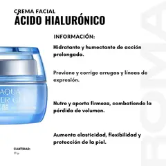 BIOAQUA - CREMA FACIAL ÁCIDO HIALURÓNICO 50G