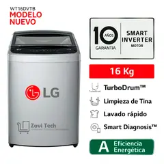 LG - Lavadora 16 kG Smart Inverter Motion con TurboDrum WT16DVTB - Gris