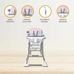 CARESTINO - Silla de Comer Plegable «RIO» Pink