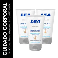 GENERICO - Paxk x3 Crema de Manos Reparadora Skin Care 125 ml - LEA