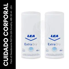 GENERICO - Pack x2 Desodorante Roll On LEA ExtraDry 48h 50 ml - LEA