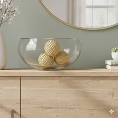 CONCEPTS LIFE - Juego de Esferas Decorativas Doradas 3pcs 10x10x10 cm