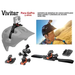 VIVITAR - KIT DE MONTAJE PARA CASCOS VENTILADOS IDEAL PARA GOPRO
