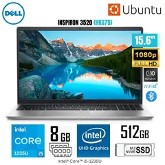 DELL - Laptop Inspiron 15 3520 (HKG75) Intel Core i5-1235U 8GB RAM 512GB SSD 15.6" FHD Ubuntu