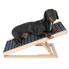 GENERICO - RAMPA DE MADERA PLEGABLE PARA MASCOTA PEQUEÑAS O MEDIANAS