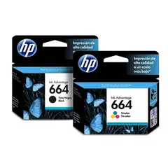 HP - TINTA 664 KIT NEGRO Y TRICOLOR