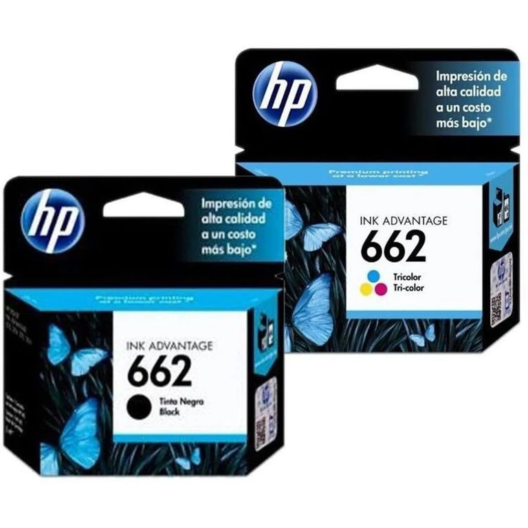 TINTA 662 PACK NEGRO Y TRICOLOR