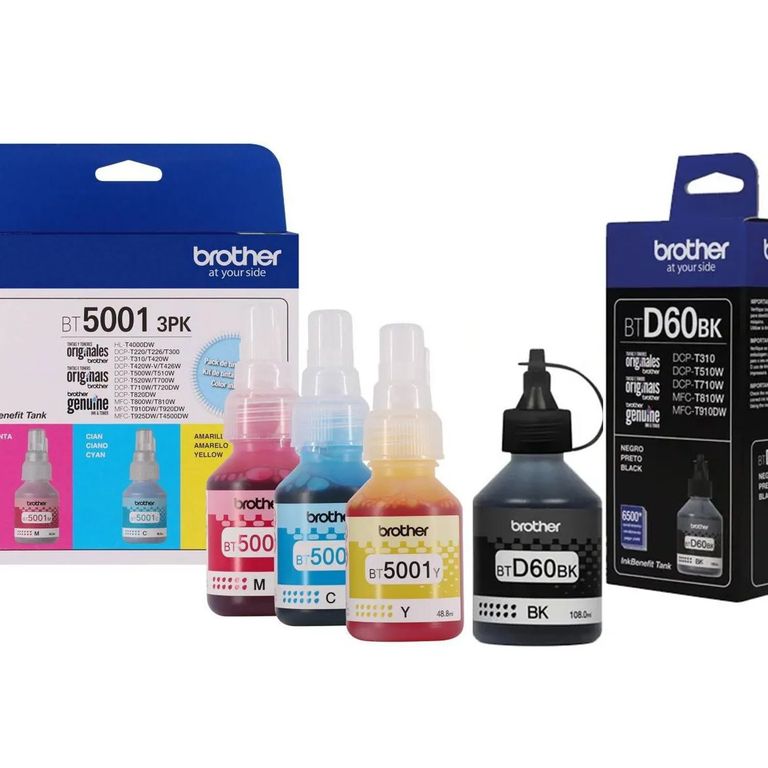 TINTAS BTD60BK BT5001C BT5001M BT5001Y KIT COMPLETO