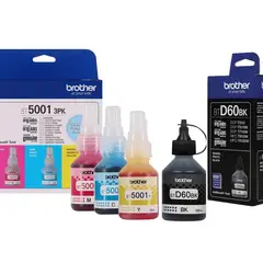 BROTHER - TINTAS BTD60BK BT5001C BT5001M BT5001Y KIT COMPLETO