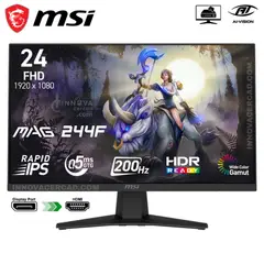 Msi - Monitor MAG 244F 238 Rapid IPS FHD 200Hz 05ms FreeSync