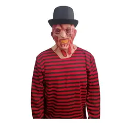 GENERICO - Disfraz Polo Rayas Color Rojo y Negro Talla S M Halloween