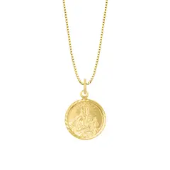BALIQ - Collar Medalla Virgen Del Carmen Oro 18K