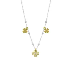 BALIQ - Collar Tres Treboles Goldensilver