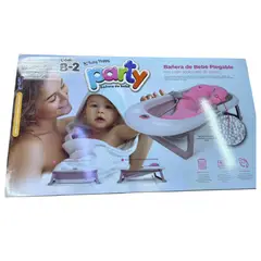 GENERICO - TINA PLEGABLE PARA BEBÉ ROSADO