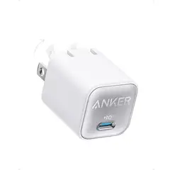 ANKER - Cargador de Pared 511 Nano 30W - USB-C GaN - Carga Rápida PIQ 3.0 & PPS - Color BLANCO