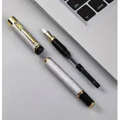 GENERICO - LAPICERO PLUMA FUENTE x 3 BOLIGRAFO con 10 cartuchos de tinta