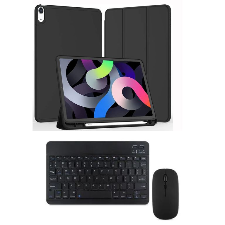 Para iPad 11 (A16) 2025 teclado con mouse NEGRO teclado por fuera