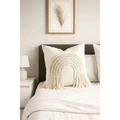 ZALMOHADAS - Cojín Trenzas XL Estilo Bohemio 45x45