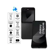 SAMSUNG - Celular Galaxy Z Flip 6 5G 512GB 12GB RAM Negro