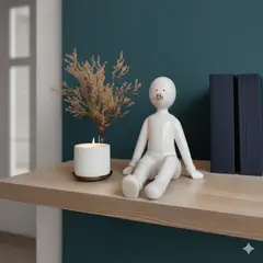 CONCEPTS LIFE - Adorno Hombre Duck Nieve Decor 22x21x24 cm