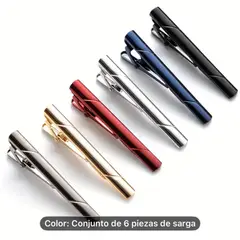 GENERICO - SET DE 6 PISA CORBATAS PARA CABALLEROS