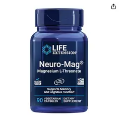 GENERICO - Life Extension Neuro-Mag L-Threonate de Magnesio 90 Cápsulas