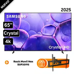 SAMSUNG - Televisor SamTelevisor Smart TV 65Crystal UHD 4K UN65U8000FGXPE Nuevo 2025 + RACKsung Smart TV 65Crystal UHD 4K UN65U8000FGXPE Nuevo 2025 + RACK