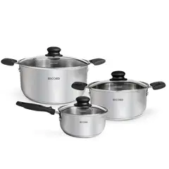 RECORD - Juego de Ollas Récord Noella Acero Inoxidable 6 piezas