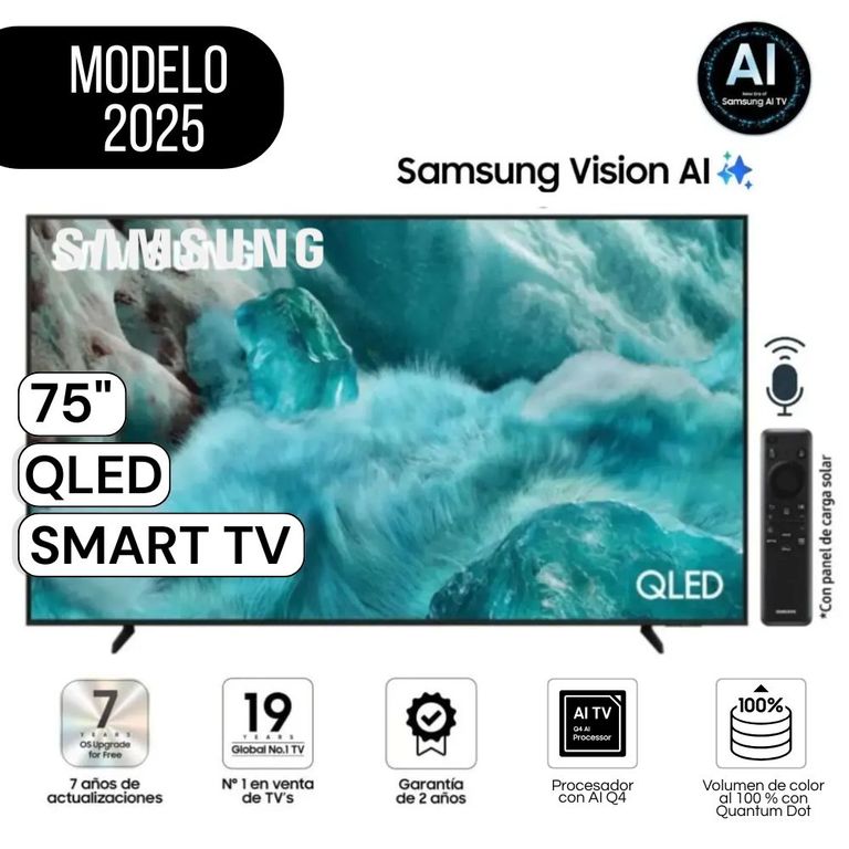 Televisor 75" Pulg. QLED QN75Q7FAAG Vision Ai Smart Tv Modelo 2025