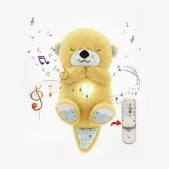 GENERICO - Peluche con Control Remoto Nutria Amarillo Con Sonido y Luces - Niña