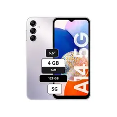 SAMSUNG - Celular Galaxy A14 5G - 4GB 128GB Pantalla 6.6"  - PLATA