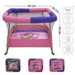 GENERICO - Corral Con Ruedas para Bebes Acolchado Lona - Niña