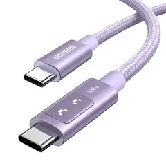 UGREEN - Cable USB-C a USB-C 100W 2m Carga Rápida LED Púrpura L509 - 65216
