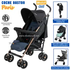 EBABY - Coche Bastón para bebe Paris Azul