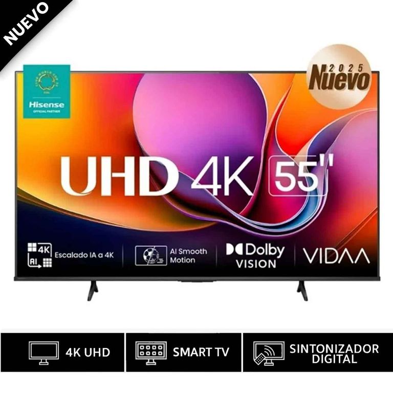 Televisor Led 55 Smart UHD 4K VIDAA 55A5NV 2025