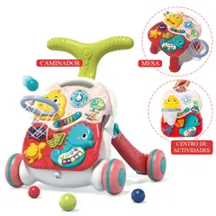IDEAL BABY & KIDS - Caminador para bebe 3 en 1 Rojo con Pelotas y Arco