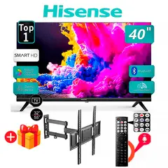 HISENSE - Televisor 40 Pulg. LED FHD 40A4K Negro + RACK MOVIL