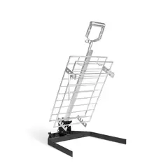 GRILLCORP - Estaca Tipo Libro Inoxidable de 45 x 30 cm con base