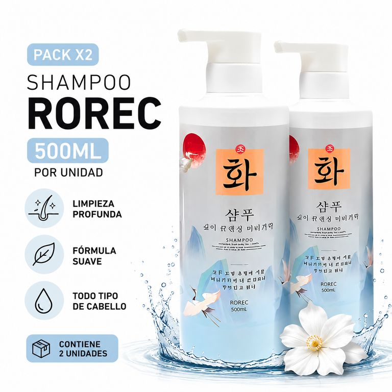 PACK 2 SHAMPOO ROREC 500ML
