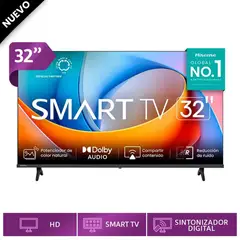 HISENSE - Televisor 32” Smart TV LED HD 32A4NV