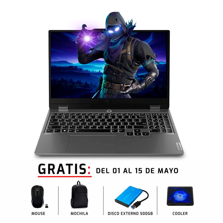 LAPTOP LOQ 15ARP9 Ryzen 5 7235HS 24GBDDR5 500GB RTX3050 6GB GRIS MIPCLISTA MI PC LISTA