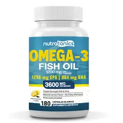GENERICO - Omega 3 Fish Oil 3600mg Nutratonics 180 Capsulas sabor a Limon
