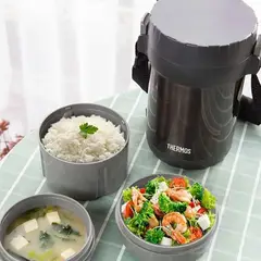 THERMOS - Termo de acero térmico de comida con compartimientos 1.3 lt