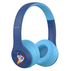 HAVIT - Audífono Bluetooth V54 H626BT protección auditiva para niños azul