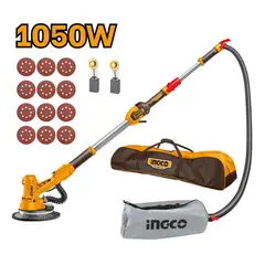 INGCO - Lijadora de pared y techo Telescópica Industrial 1050w