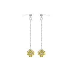 BALIQ - Aretes Trébol Goldensilver