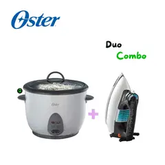 OSTER - Pack Combo Olla Arrocera CKSTRC1700W y Plancha Clásica
