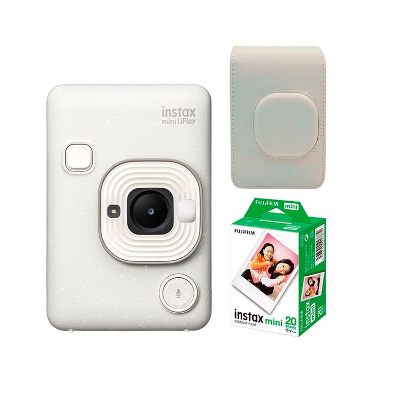 Camara Instax Mini LiPlay white+ Estuche+Peli x20