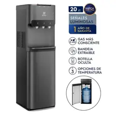 ELECTROLUX - Dispensador de Agua Pure Sense con Botellón Oculto Negro